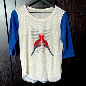 JCrew lovebirds baseball tee
